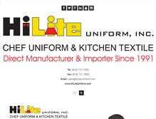 Tablet Screenshot of hiliteuniform.com